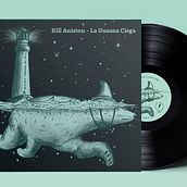 Gira en KAsas 2019 Split 7" . Digital Illustration, Packaging, Poster Design, and Traditional illustration project by Salvador Verano Calderón - 08.07.2019