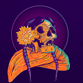 Madre Mestiza - basada en la música de Lula Reyna, Ilustración para playera conmemoratíva del concurso Ilústrame la Calavera.. Concept Art, Art Direction, Fashion Design, and Digital Illustration project by Snak JM - 08.07.2019