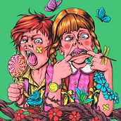 Mad Hansel & Crazy Gretel. Design de personagens, Design gráfico, Ilustração tradicional e Ilustração digital projeto de Ricard Guixà - 20.07.2019