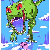 Reptar y rock and roll! . Traditional illustration project by Jefry Rojas - 08.09.2019