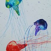 Experimenta e ilustra: Medusas. Un progetto di Pittura ad acquerello di Érika - 12.08.2019