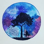 Galaxia. Un progetto di Pittura ad acquerello di Érika - 12.08.2019