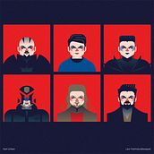Karl Urban Roles Geometric. Design de personagens e Ilustração digital projeto de leo_yoshida - 13.08.2019