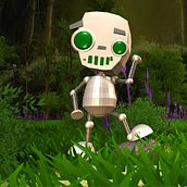 Robot de prueba (mi primer proyecto en blender). Un progetto di 3D, Animazione 3D e Character design 3D di Damián Pablo González - 13.08.2019