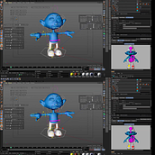 Rigging-Smurf-Cinema 4D. Rigging, 3D Animation, Character Animation, 3D Character Design, and 3D Modeling project by Ulises Torres Carcamo - 08.13.2019