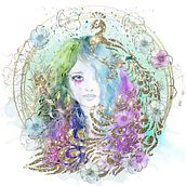 Retratos de hadas. Collage, Poster Design, and Watercolor Painting project by Marina Bp - 08.17.2019