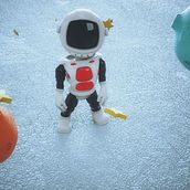 Astronauta. Animation, 3D Animation, Character Animation, and Character Design project by Rubén Farrona - 08.19.2019