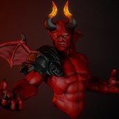 Demon. Projekt z dziedziny 3D, Animacje 3D, Concept art, Projektowanie gier, Projektowanie postaci 3D, Rzeźba, Gr i komputerowe użytkownika Andres Rendón - 21.08.2019