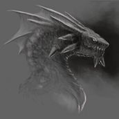 Dragon Sketch. Concept Art, Character Design, Traditional illustration, and Digital Illustration project by David Uriel Vázquez Sánchez - 08.20.2019