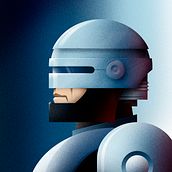 ROBOCOP (Mi Proyecto del curso: Ilustración tradicional y digital: del boceto a la impresión). Graphic Design, and Digital Illustration project by Pako Grafostilo - 08.22.2019