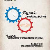 Prototipo de cartel para banco del tiempo. Poster Design, and Graphic Design project by Nadina Rivero - 12.10.2018