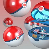 Pokeball Factory. 3D, 3D Animation, 3D Modeling, and Motion Graphics project by Tomás Alemañ Baeza - 08.26.2019