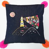 Mi Proyecto del curso: cojín con paisaje Ein Projekt aus dem Bereich Stickerei von Nidia Estrada - 11.09.2019