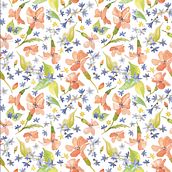 primavera. Un proyecto de Ilustración tradicional, Pattern Design, Pintura a la acuarela y Estampación de Lledó Diaz Zaragozá - 30.08.2019