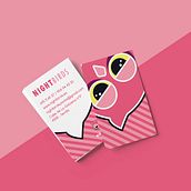 Tarjeta de visita Night Birds. Br, ing & Identit project by Raquel Contreras Recio - 08.30.2019