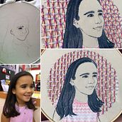 Mi Proyecto del curso: Creación de retratos bordados. Een project van Borduurwerk van Vidina Yánez - 31.08.2019