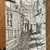 Travel sketches. Drawing project by Reka Szasz - 09.01.2019