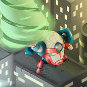 Técnicas avanzadas de ilustración vectorial: Lagann. Graphic Design, and Vector Illustration project by Guillermo Díaz - 09.01.2019