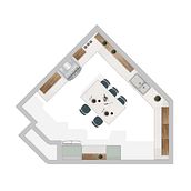 COCINA WV. Interior Design project by Alba Balam Canché - 04.26.2019