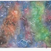 Galaxia en acuarela. Watercolor Painting project by Sandra Carmona Rodriguez - 07.24.2019