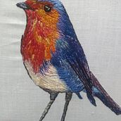 Mi Proyecto del curso: Pintar con hilo: técnicas de ilustración textil. Un progetto di Ricamo e Artigianato di María Graciela Jimenez - 16.09.2019
