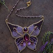 Collar Mariposa. Embroider project by Helena Krol - 09.05.2019
