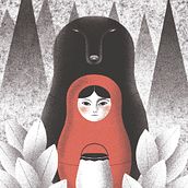 One of Little Red Riding Hood. Traditional illustration, Digital Illustration, and Children's Illustration project by Sólin Sekkur - 09.06.2019