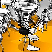 The Drummer. Un proyecto de Diseño de personajes e Ilustración tradicional de Alex Pons - 07.09.2019