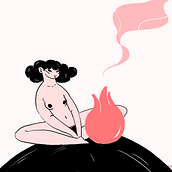 Isla. Ilustração tradicional e Ilustração digital projeto de Denisse Beltrán - 09.09.2019