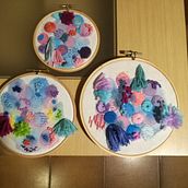 Mi Proyecto del curso: Técnicas básicas de bordado y acuarela. Arts, Crafts, Embroider, and Watercolor Painting project by Anabel Fn - 09.13.2019