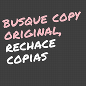 Busque copy original, rechace copias. Cop, and writing project by Aida González - 09.10.2019