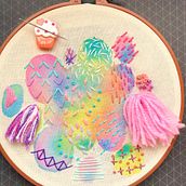 My project in Embroidery and Watercolor Basic Techniques course. Un progetto di Artigianato di Helen M. - 10.09.2019