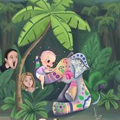 Bb elefante colorido. Children's Illustration project by norella monsalve - 09.11.2018