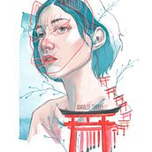 Recuerdos de Kioto. Un proyecto de Ilustración tradicional e Ilustración digital de Amalia Torres - 13.06.2019