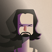 Retrato geométrico minimalista Depeche Mode. Traditional illustration project by samanta_lopez - 09.20.2019
