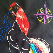 Mi Proyecto del curso: Técnicas de bordado: ilustrando con hilo y aguja. Embroider, and Sewing project by Iris Fabiola Camacho Rubio - 09.19.2019