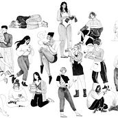 Inktober 2018 - 31 girls. Traditional illustration project by Julia Mora Crespo - 10.31.2018