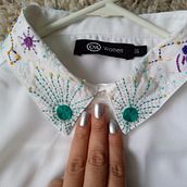 Mi Proyecto del curso: Técnicas básicas de bordado. Cuello sideral. Un projet de Broderie, Design  et Illustration traditionnelle de Yiss MarLom - 04.11.2019