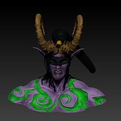 Illidan: Modelado de personajes en 3D. 3D Modeling project by Felipe Zamudio - 09.25.2019