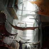 Market street. Een project van 3D-animatie y  Concept art van Carlos Gollán - 25.09.2019