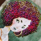 Serie Chicas Nature - Bordado sobre papel . Embroider, Character Design, and Traditional illustration project by Sara Nietto - 09.25.2019