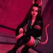 Devil girl . Un projet de Art conceptuel de Rafa Flores Art - 27.09.2019