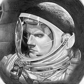 Neil Armstrong Ein Projekt aus dem Bereich Traditionelle Illustration von Martin Molina - 20.07.2019