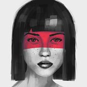 Retrato Mujer. Traditional illustration project by Toni Cuenca - 02.01.2019