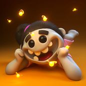 Meu projeto do curso: Criação de personagens com ZBrush e Cinema 4D - Rodrigo Neres. 3D projeto de Rodrigo Neres - 03.10.2019