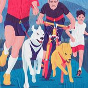 Cartel San Silvestre 2018 Villa de Rascafría. Poster Design, and Traditional illustration project by Alberto Moreno - 12.10.2018