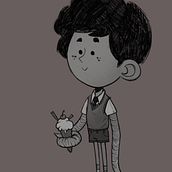 Octopus Kid. Character Design, and Digital Illustration project by Iker J. de los Mozos - 10.04.2019