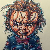 Chucky. Projekt z dziedziny Trad, c i jna ilustracja użytkownika Jon Ander Corres Ruiz De Larrinaga - 05.10.2019