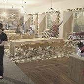 TFG_Centro InterGeneracional. 3D, Architecture, Interior Architecture, Decoration, Interior Design, Graphic Design, 3D Modeling, Photograph, and Post-production project by Ainara Pérez Martínez - 10.11.2019