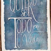Mi Proyecto del curso: Caligrafía con pinceles de agua para principiantes. Calligraph project by Tatiana Peñuela - 10.14.2019